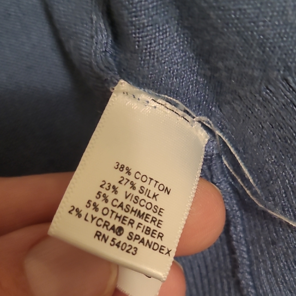 Banana Republic Blue Button-Up Cardigan - Picture 3 of 3